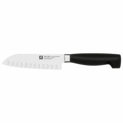 Outlet 🎁 ZWILLING Four Star 5.5-inch, Hollow Edge Santoku Knife 🧨