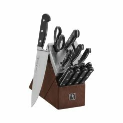 Hot Sale 🔔 Henckels CLASSIC 15-pc, Self-Sharpening Knife Block Set, brown 🥰