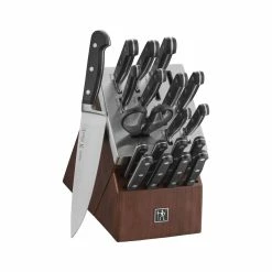 Brand new ⭐ Henckels CLASSIC 20-pc, Self Sharpening Knife Block Set, brown 🎉