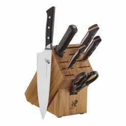 Wholesale 😀 MIYABI Red Morimoto Edition 7-pc, Knife block set, natural 🔥