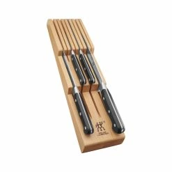 Best Sale π€© ZWILLING Professional S 7-pc, Block Set with Beechwood In-Drawer Knife Tray, natural π