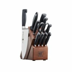 Outlet ✨ ZWILLING Four Star 12-pc, Knife block set, walnut 🔥