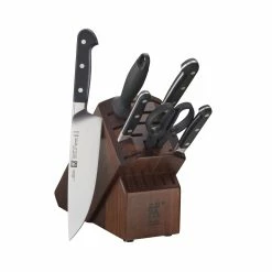 New 👏 ZWILLING Pro 7-pc, Knife block set, acacia 👏